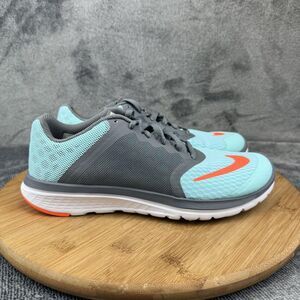 Nike FS Lite Run 3 Running Shoes Womens Size 6.5 Gray Teal Aqua Mesh 807145-400